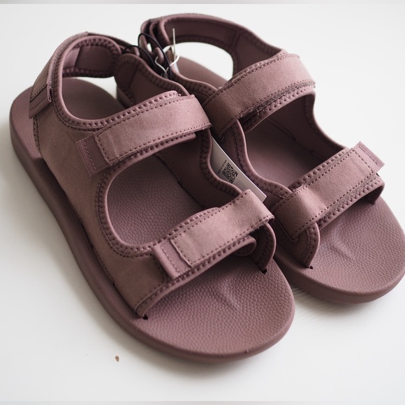 Lemaire triple strap unisex Uniqlo premium sandals shoe size 7.5-9 new brown - Picture 1 of 8
